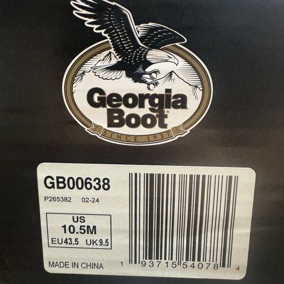 Georgia Boot Men's Core 37 Waterproof Work Boot Brown Size 10.5M - Picture 7 of 7